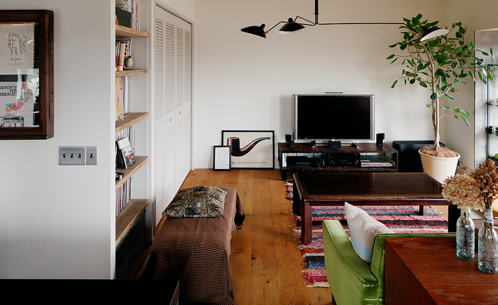 リビング　将来主寝室になるように収納もたっぷり