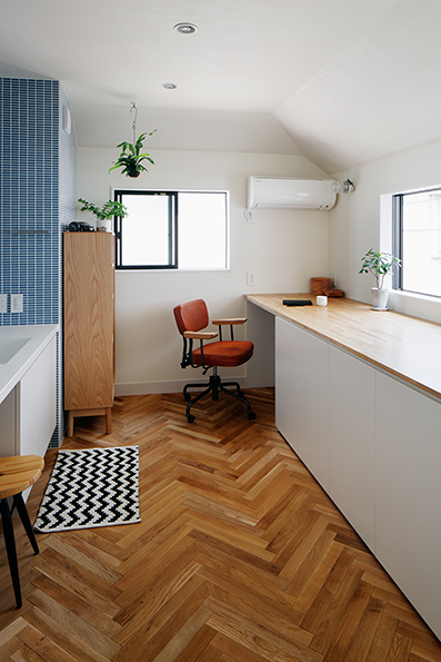 洗面、書斎、WICが一体となったマルチスペース