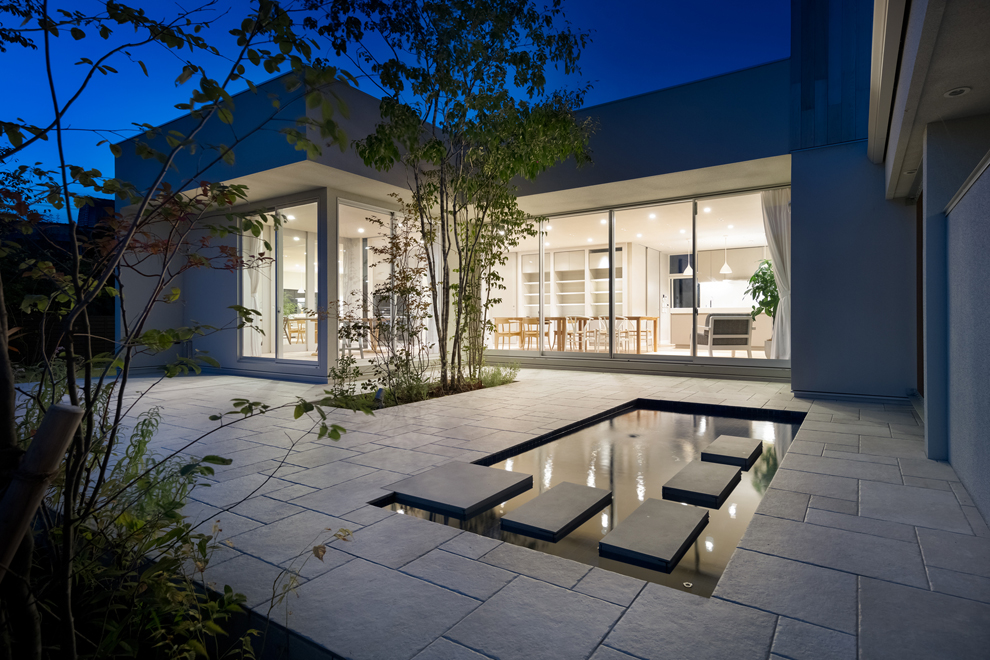 ブライベートテラスの夜景