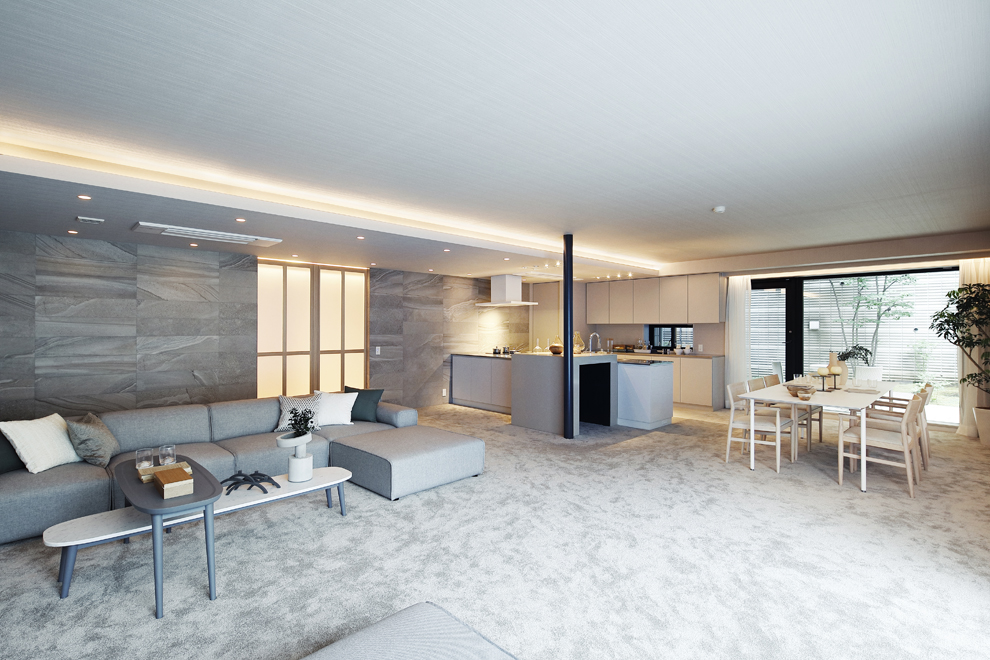 43畳のゆったりした空間のLDK