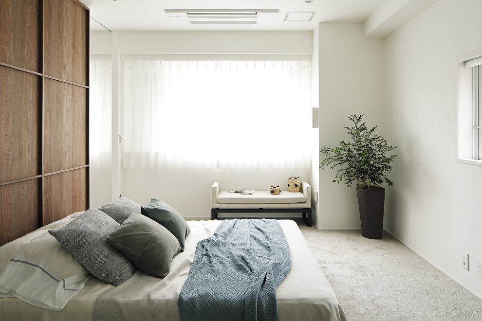 2面採光の明るい主寝室 2面採光の明るい主寝室